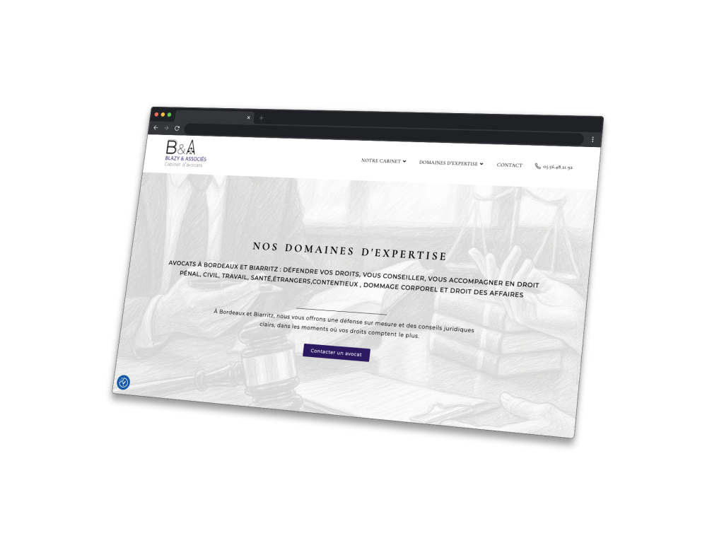 exemple de réalisation site web pour avocat gelycreation